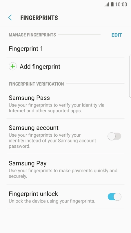 Press the indicator next to 