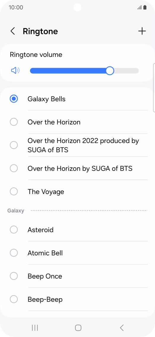 Press the required ring tones to hear them.