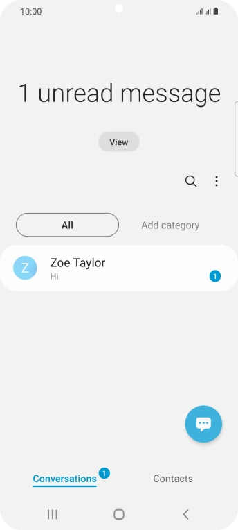 Press the menu icon.