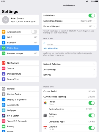 Press the indicator next to 
