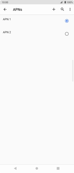 Press the field next to the data connection to activate it.