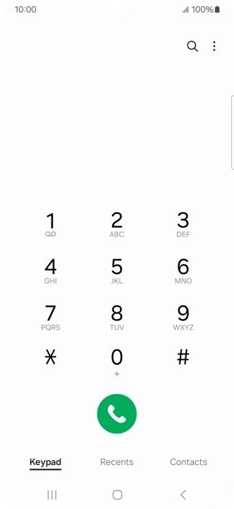 Press the menu icon.