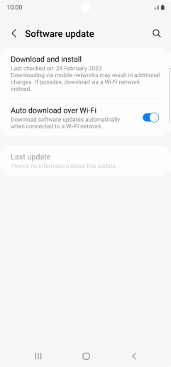 Press Download and install. If a new software version is available, it's displayed. Follow the instructions on the screen to update the phone software.