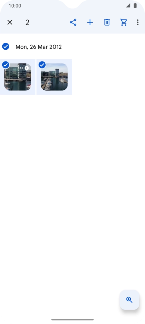 Press the share icon.