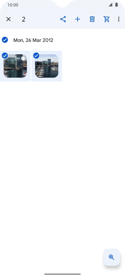 Press the share icon.