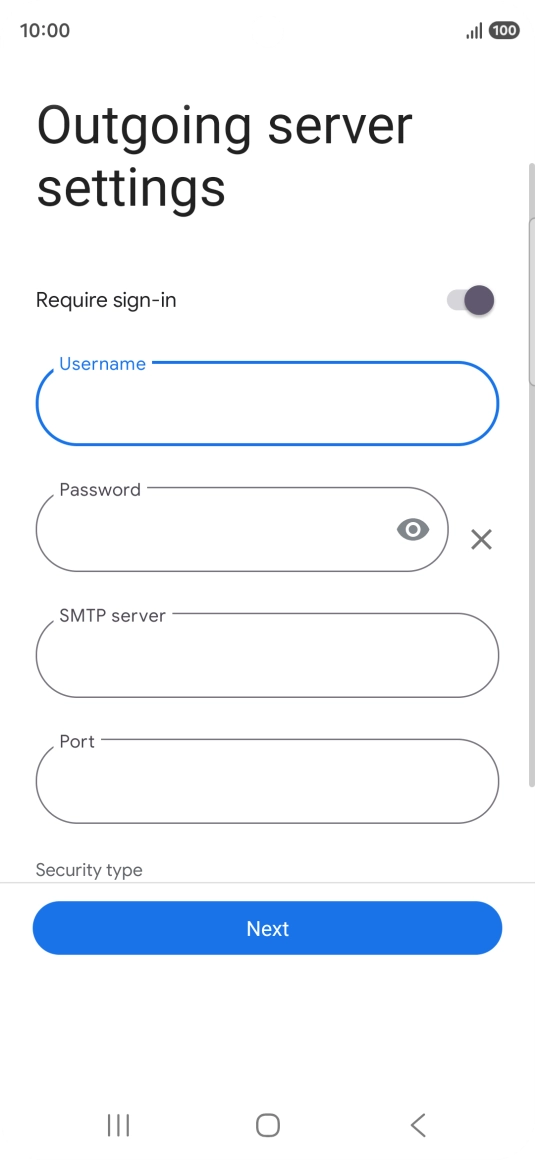 Press the field below 