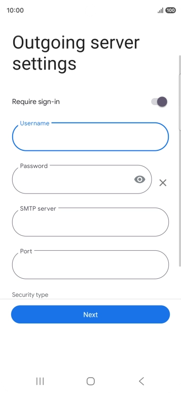 Press the field below 