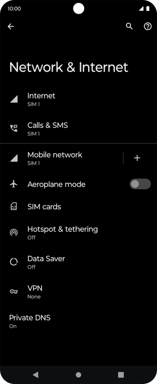 Press Mobile network.