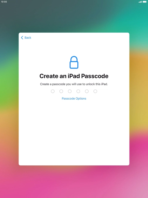 Press Passcode Options.