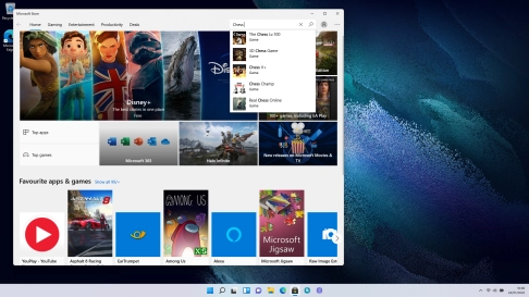 Key in the name or subject of the required app and click the search icon.