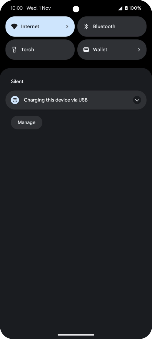 Press the drop down list.