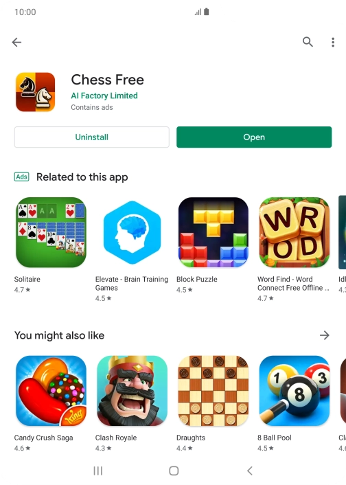 Press the Home key to return to the home screen.