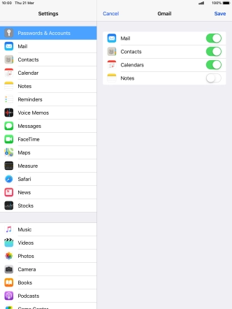 If this screen is displayed, you email account has been recognised and set up automatically. Follow the instructions on the screen to key in more information and finish setting up your tablet.