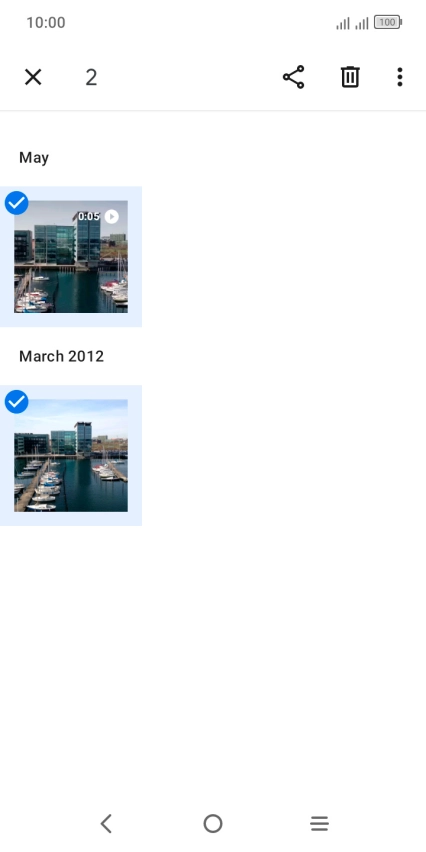 Press the share icon.