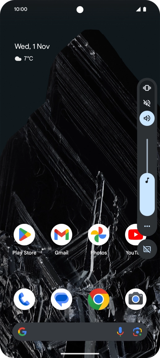 Press the silent mode icon to turn on the function.