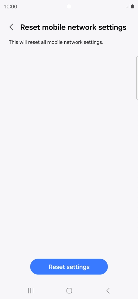 Press Reset settings.