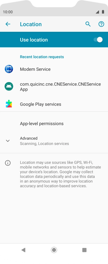 Press App-level permissions.