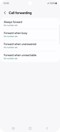 Press the required divert type.