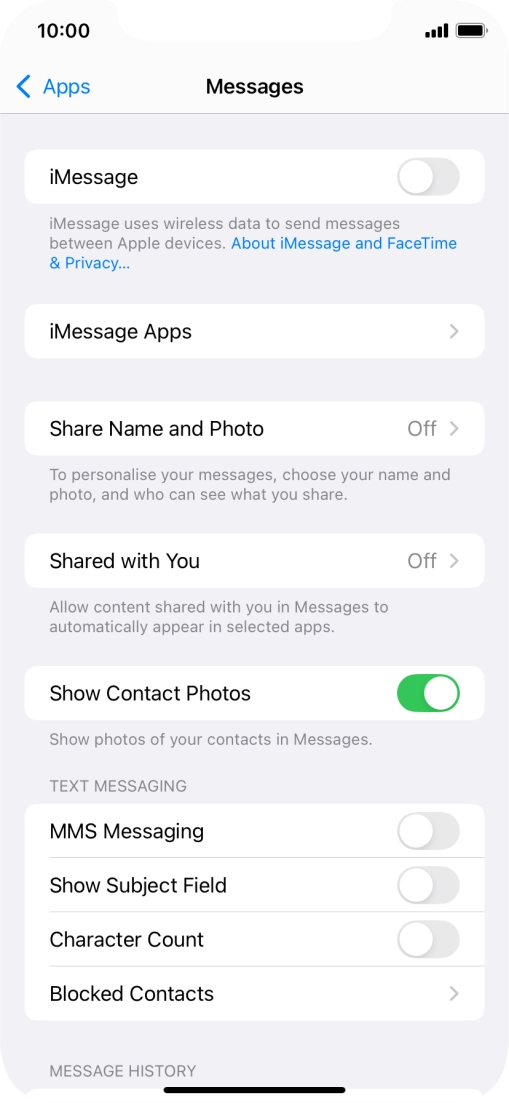 Press the indicator next to 