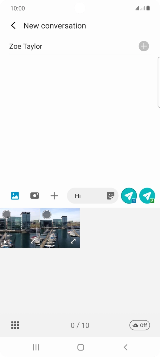Press the gallery icon and go to the required folder.