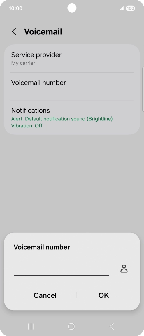 Key in +447953222222 and press OK.