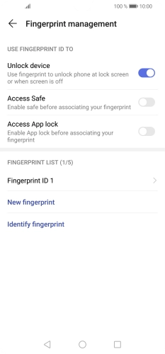 Press the indicators next to the required settings  to turn them on or off.