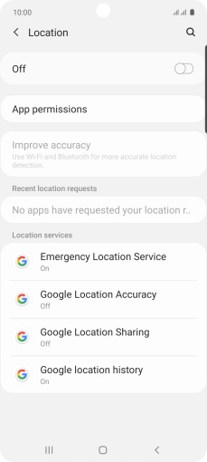 Press the indicator to turn the function on or off.