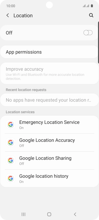 Press the indicator to turn the function on or off.
