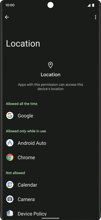 Press the required app.