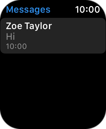Press the required text message.