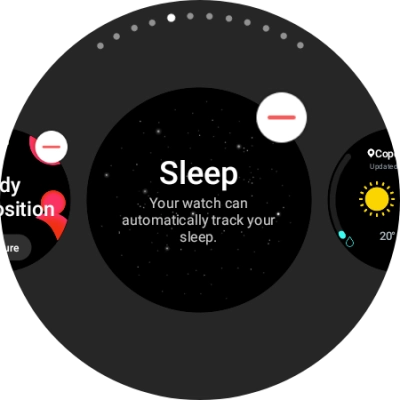 Press the remove widget icon.