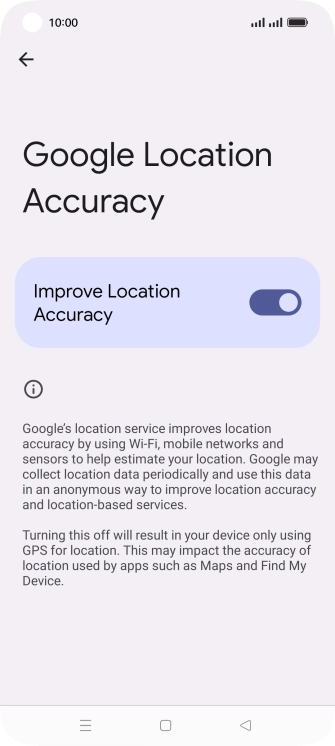 If you press the indicator next to 