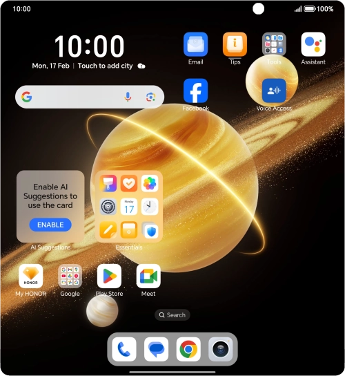 Slide your finger downwards starting from the top right side of the screen.