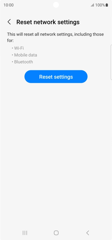 Press Reset settings.