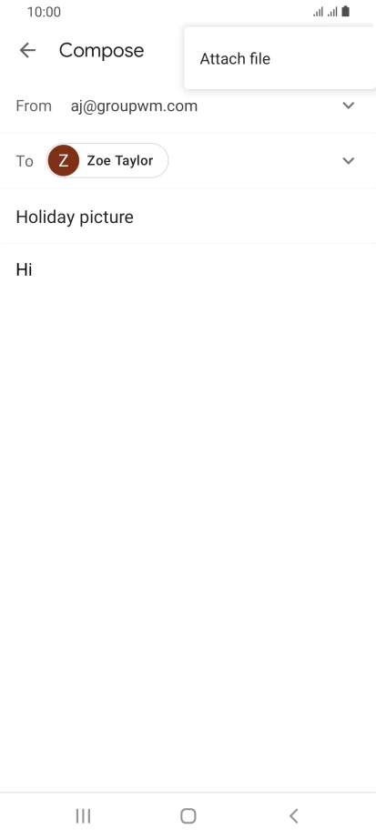 Press Attach file and go to the required folder.
