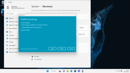 Click Change settings.