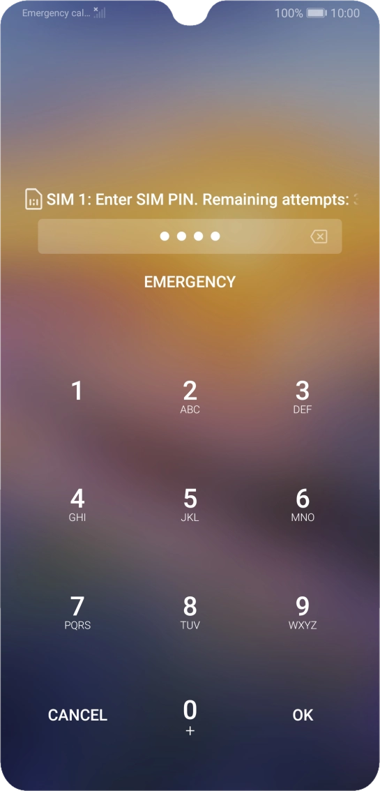 If you're asked to key in your PIN, do so and press OK. The default PIN is 1111.