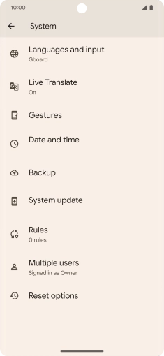 Press System update. If a new software version is available, it's displayed. Follow the instructions on the screen to update the phone software.