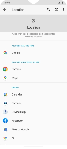 Press the required app.