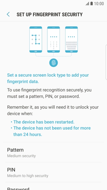 Press the required phone lock code and follow the instructions on the screen to create an additional phone lock code.