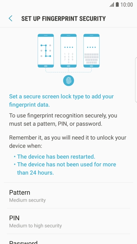 Press the required phone lock code and follow the instructions on the screen to create an additional phone lock code.