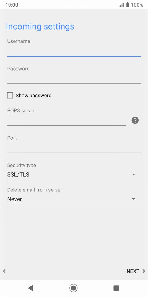 Press the field below 