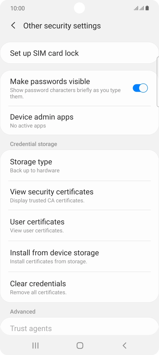 Press Set up SIM card lock.
