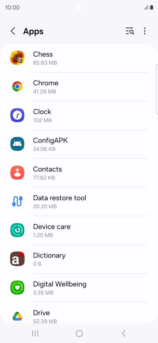Press the required app.