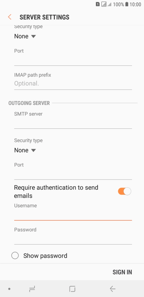 Press the field below 