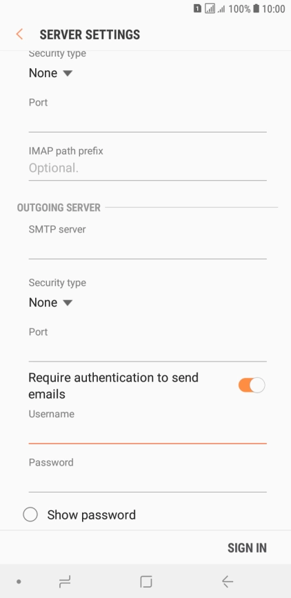 Press the field below 