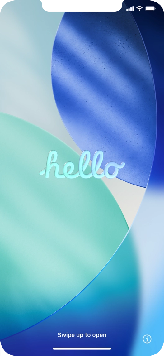 Slide your finger upwards starting from the bottom of the screen.