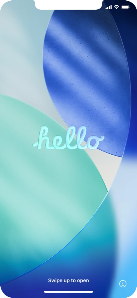 Slide your finger upwards starting from the bottom of the screen.