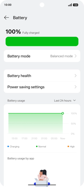 Press Battery mode.