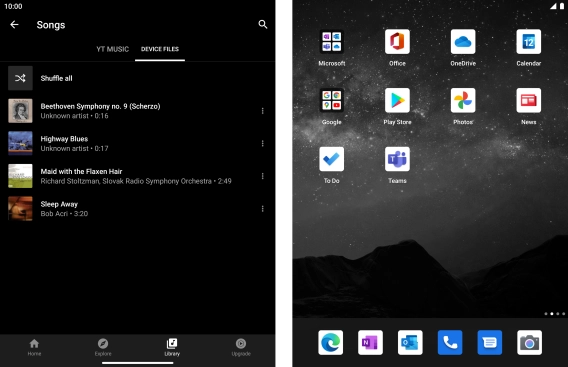 Press the required audio file.